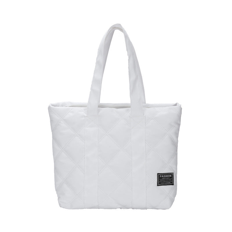 Women’s Commuter Hand-Carry Bag – Big Diamond Quilted Tote