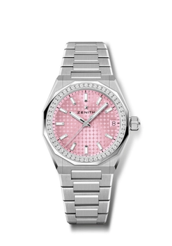 zenith defy skyline stainless steel diamond lady's watch_2
