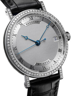 breguet classique moon phase 18k white gold & diamonds lady's watch