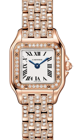 cartier panth?e de cartier 18k rose gold & diamonds lady's watch_6