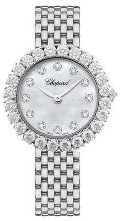 chopard l'heure du diamant 18k white gold & diamonds lady's watch_7