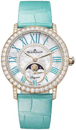 blancpain ladybird colors phases de lune 18k red gold & diamonds lady's watch_1