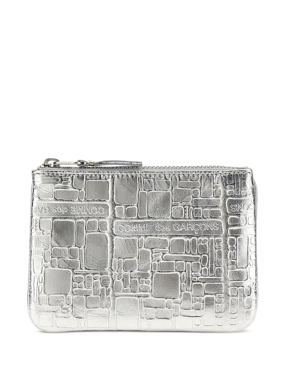 Comme Des Garçons Wallet logo embossed leather purse
