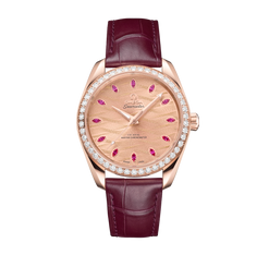 omega seamaster aqua terra chronometer 18k sedna? gold & diamonds unisex watch_1