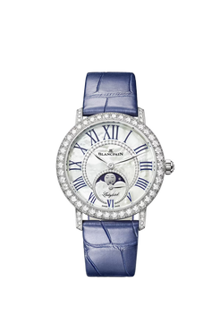 blancpain ladybird colors phases de lune 18k white gold & diamonds lady's watch_1