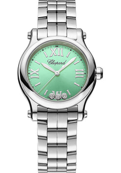 chopard happy sport stainless steel & diamonds lady's watch_4