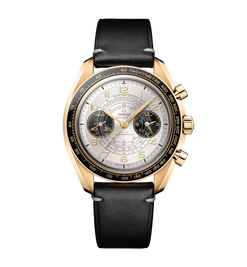 omega speedmaster two counters chronograph 18k moonshine? gold men's watch