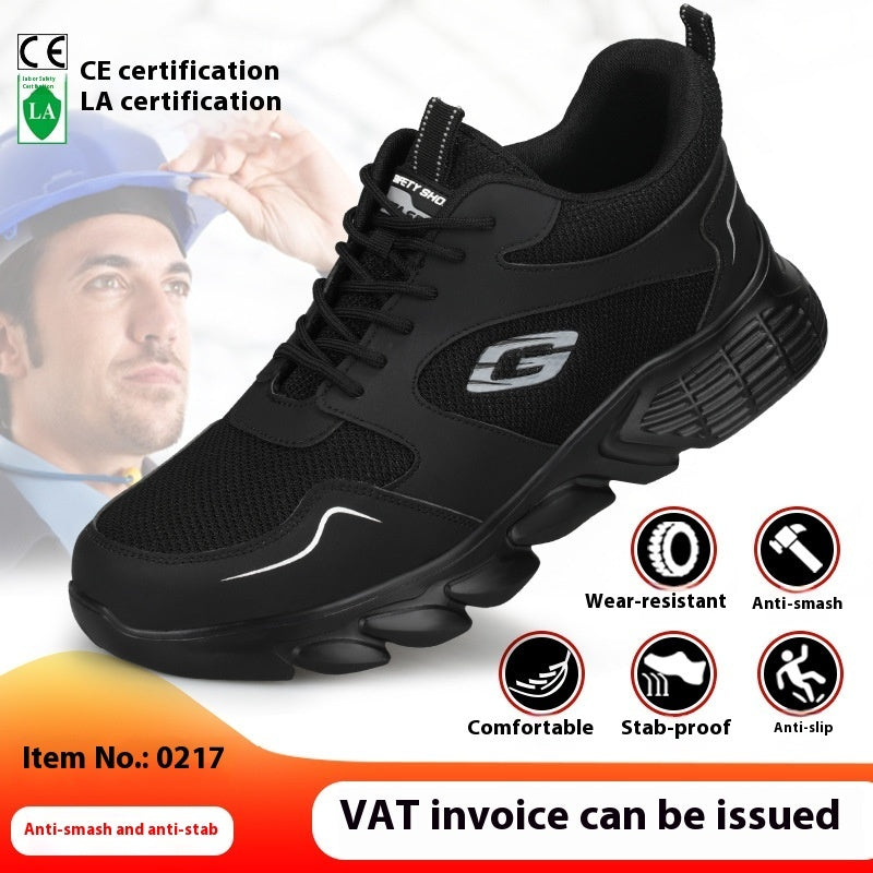 Men’s Work Shoes – Steel Toe, Soft Soles, Anti-smash & Anti-puncture
