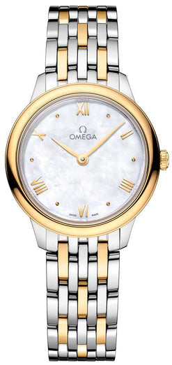 omega de ville prestige stainless steel & 18k yellow gold lady's watch_2