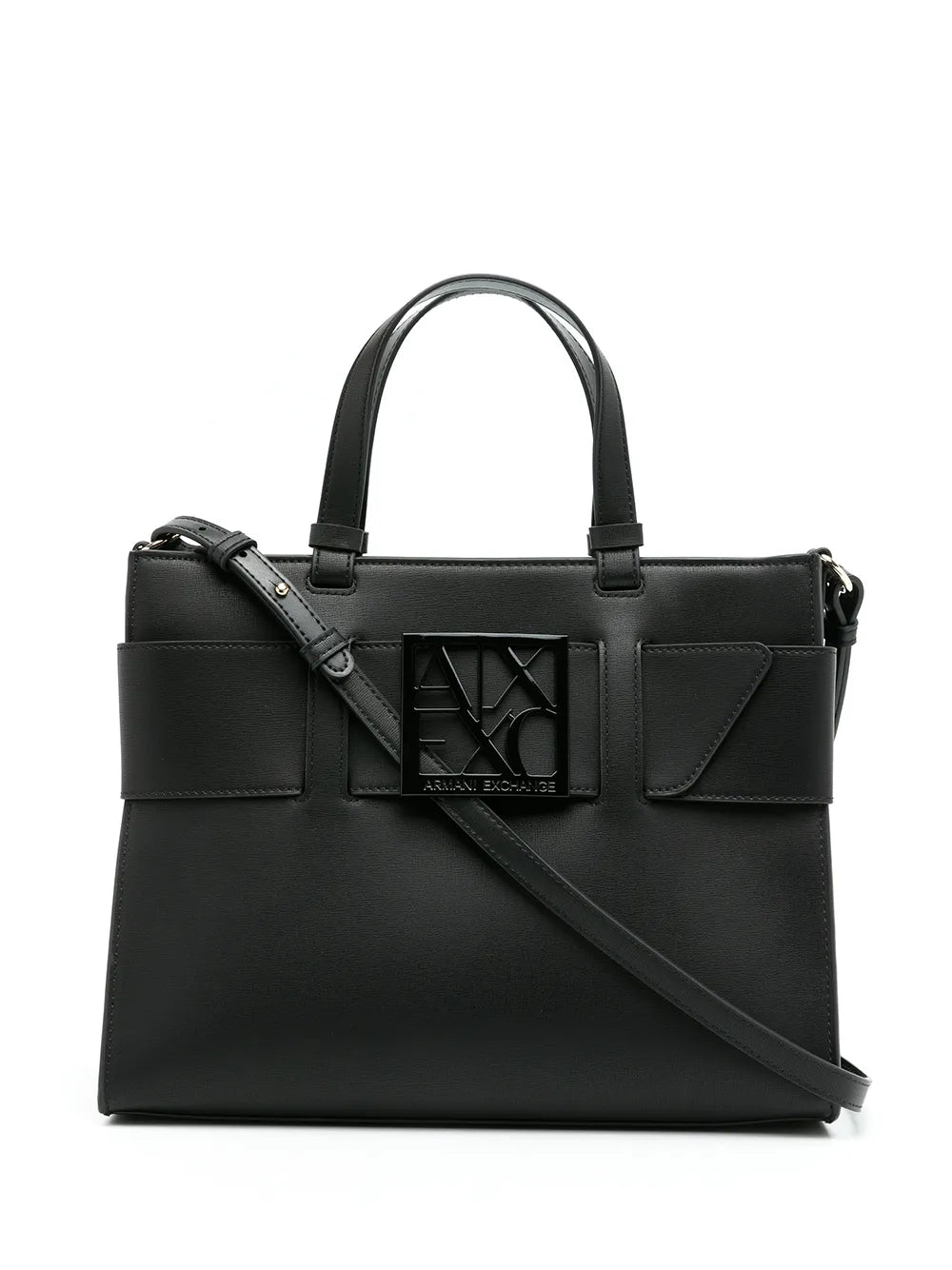 Armani Exchange logo belt strap tote bag