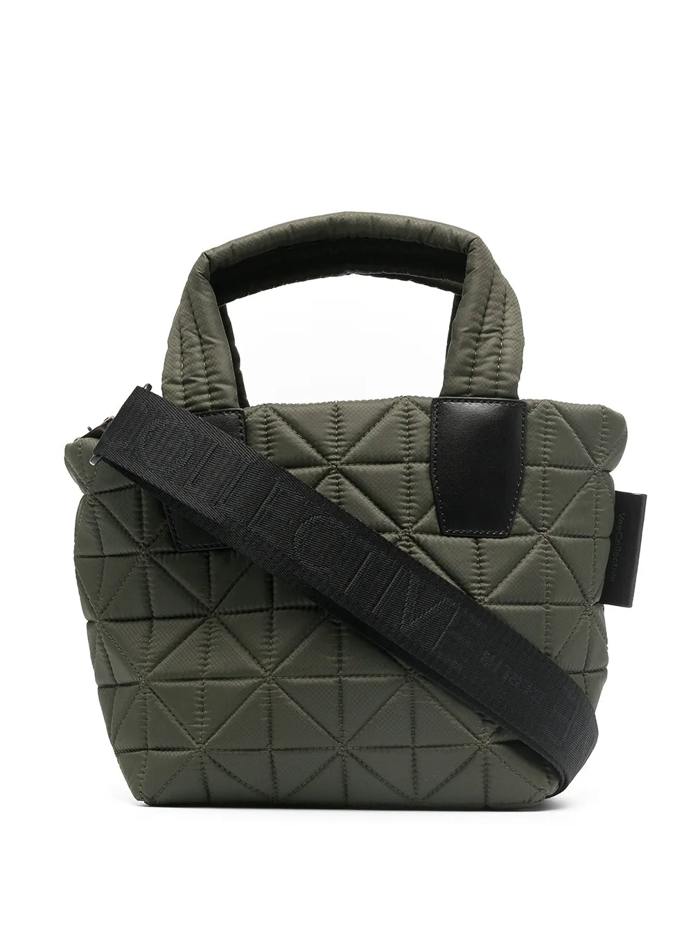VeeCollective geometric quilted tote bag