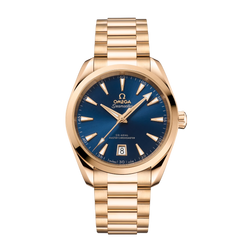 omega seamaster aqua terra 18k moonshine? gold men's watch