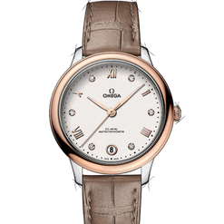 omega de ville prestige stainless steel & 18k sedna?gold lady's watch_6