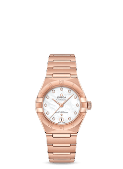 omega constellation co-axial master chronometer sedna? gold & diamond lady?s watch_3