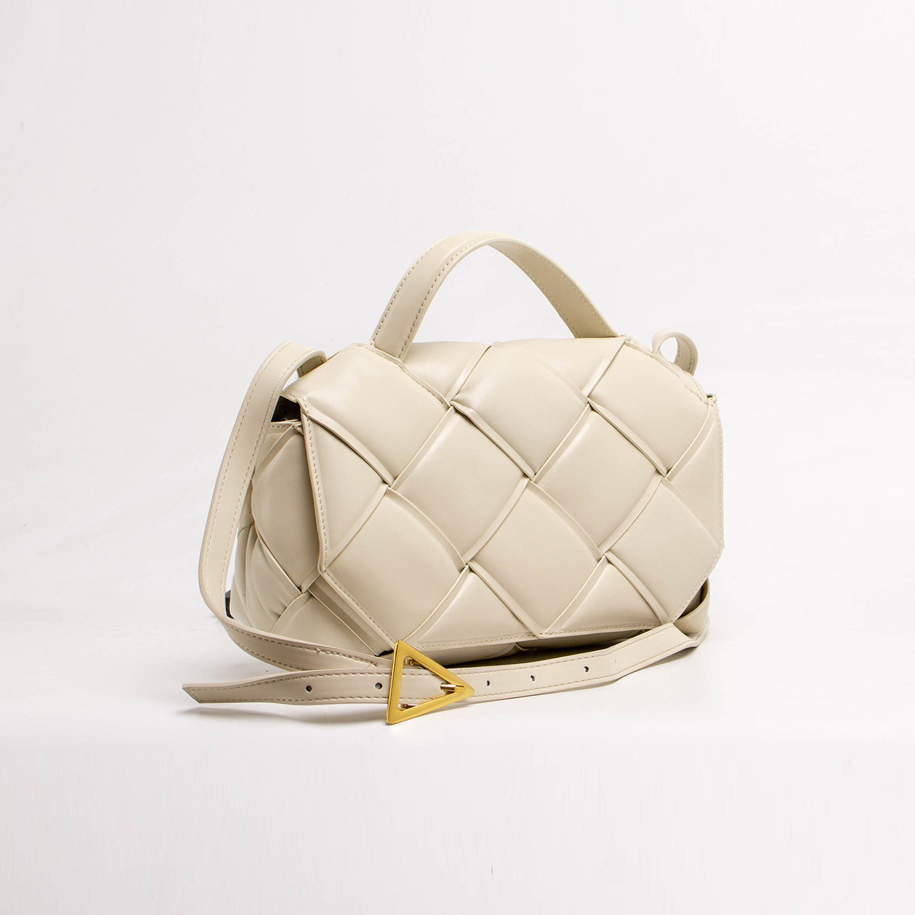 Ladies Casual Leather One-Shoulder Diagonal Bag – Solid Color