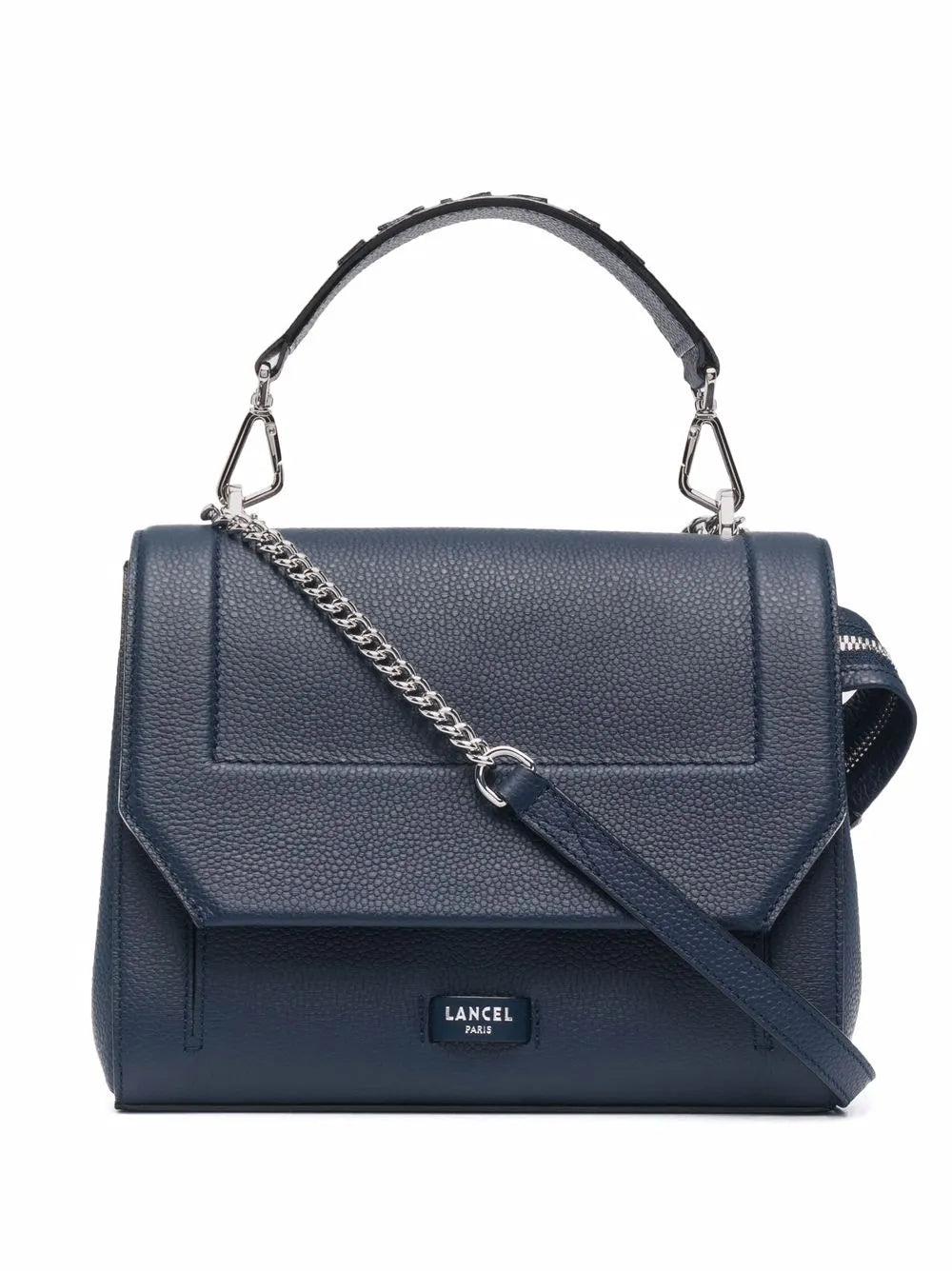 Lancel logo print leather tote bag