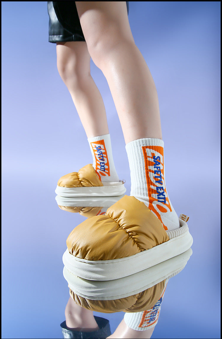 Down Slippers Soft Warm Winter House Shoes For Women