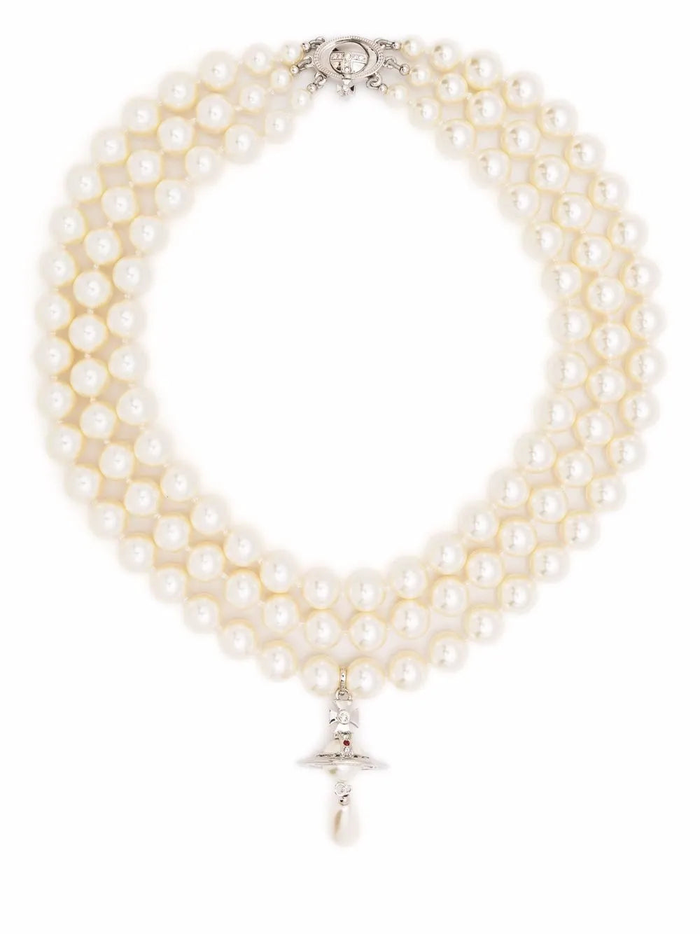 Vivienne Westwood three row pearl choker necklace