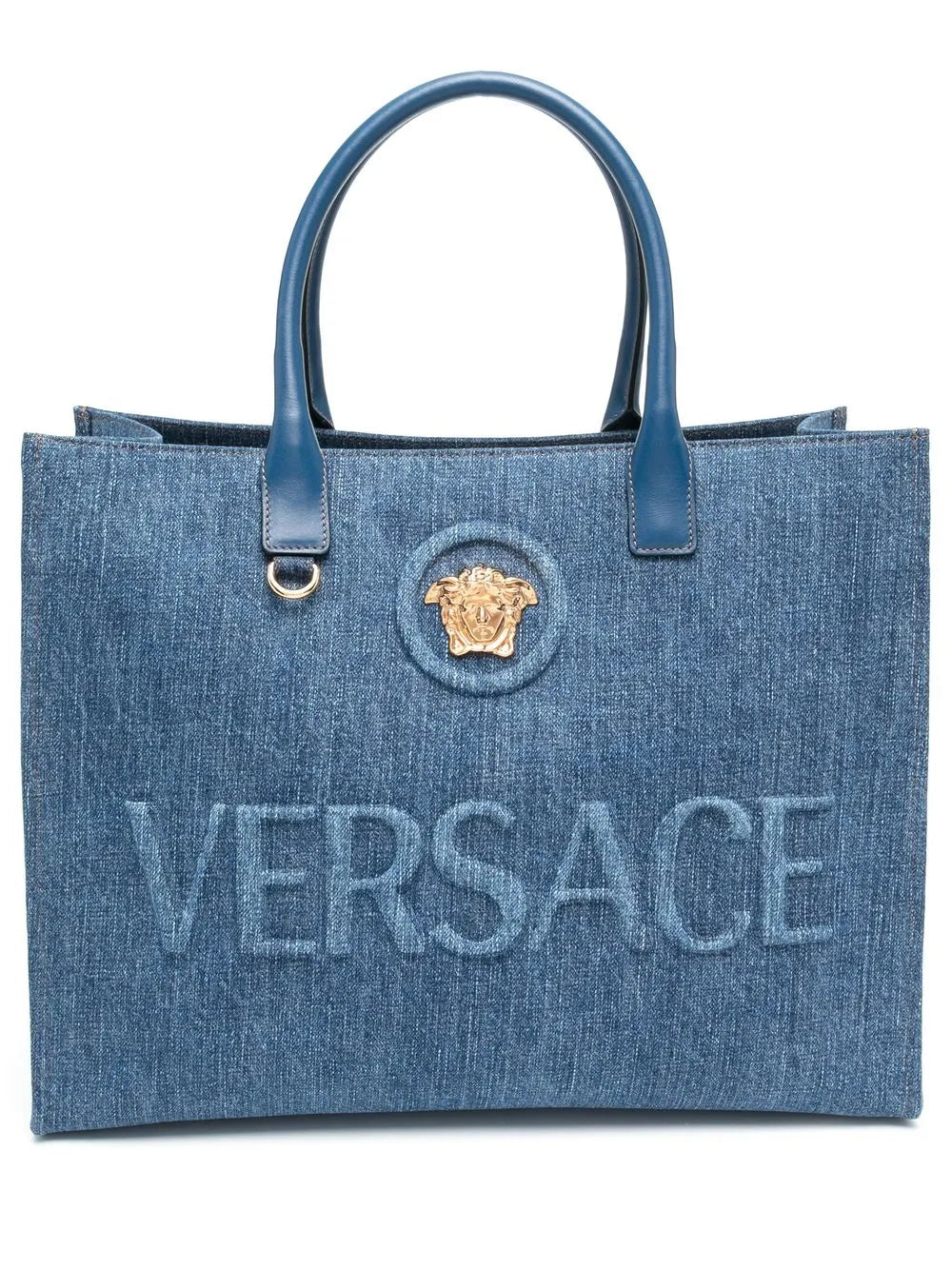 Versace Medusa denim tote bag