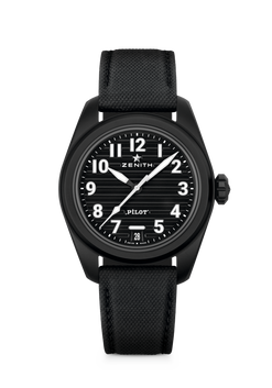 zenith pilot black ceramic men's watch
