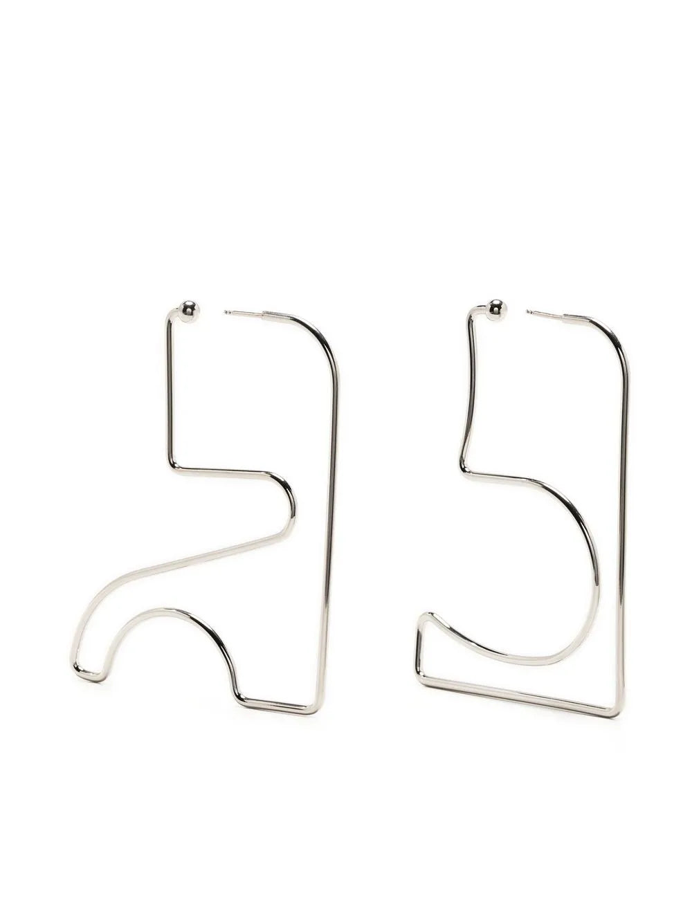 Courrèges logo geometric earrings