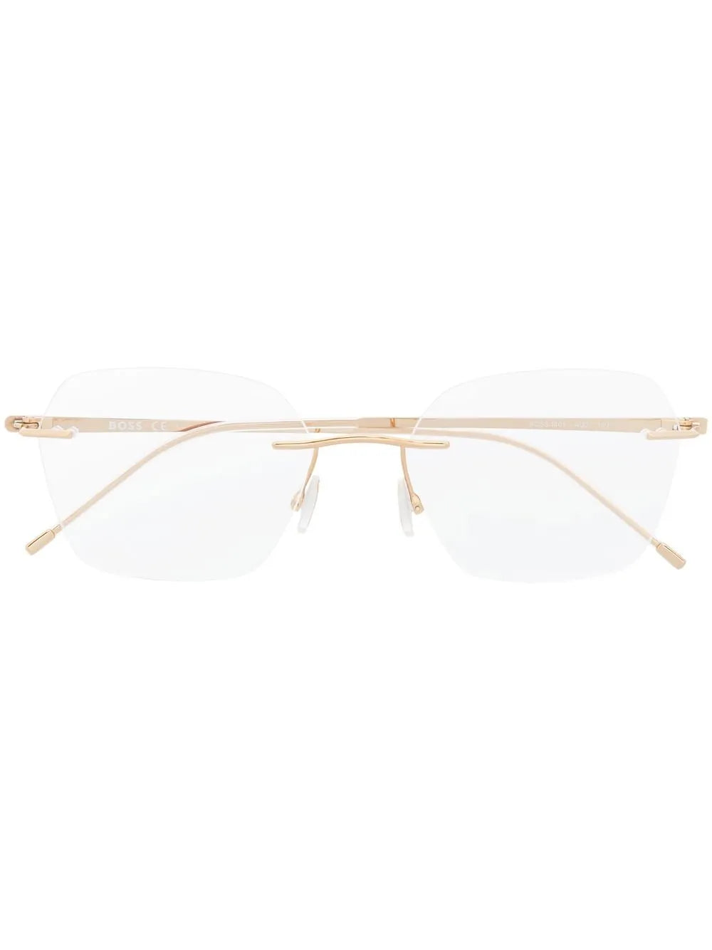 BOSS square rimless optical glasses