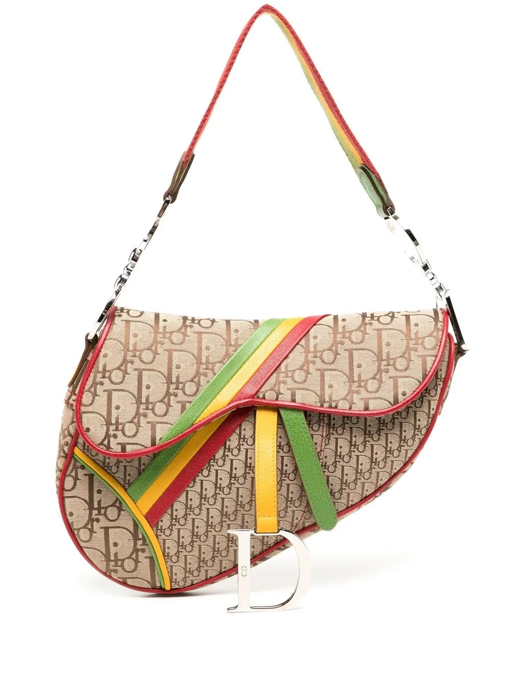 Christian Dior 1990 2000s Rasta Trotter Saddle shoulder bag