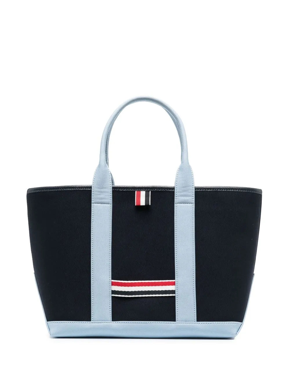 Thom Browne RWB stripe canvas tote bag