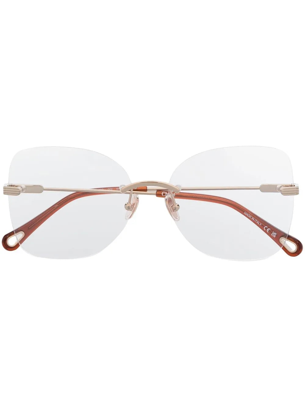 Chloé Eyewear rimless butterfly frame glasses