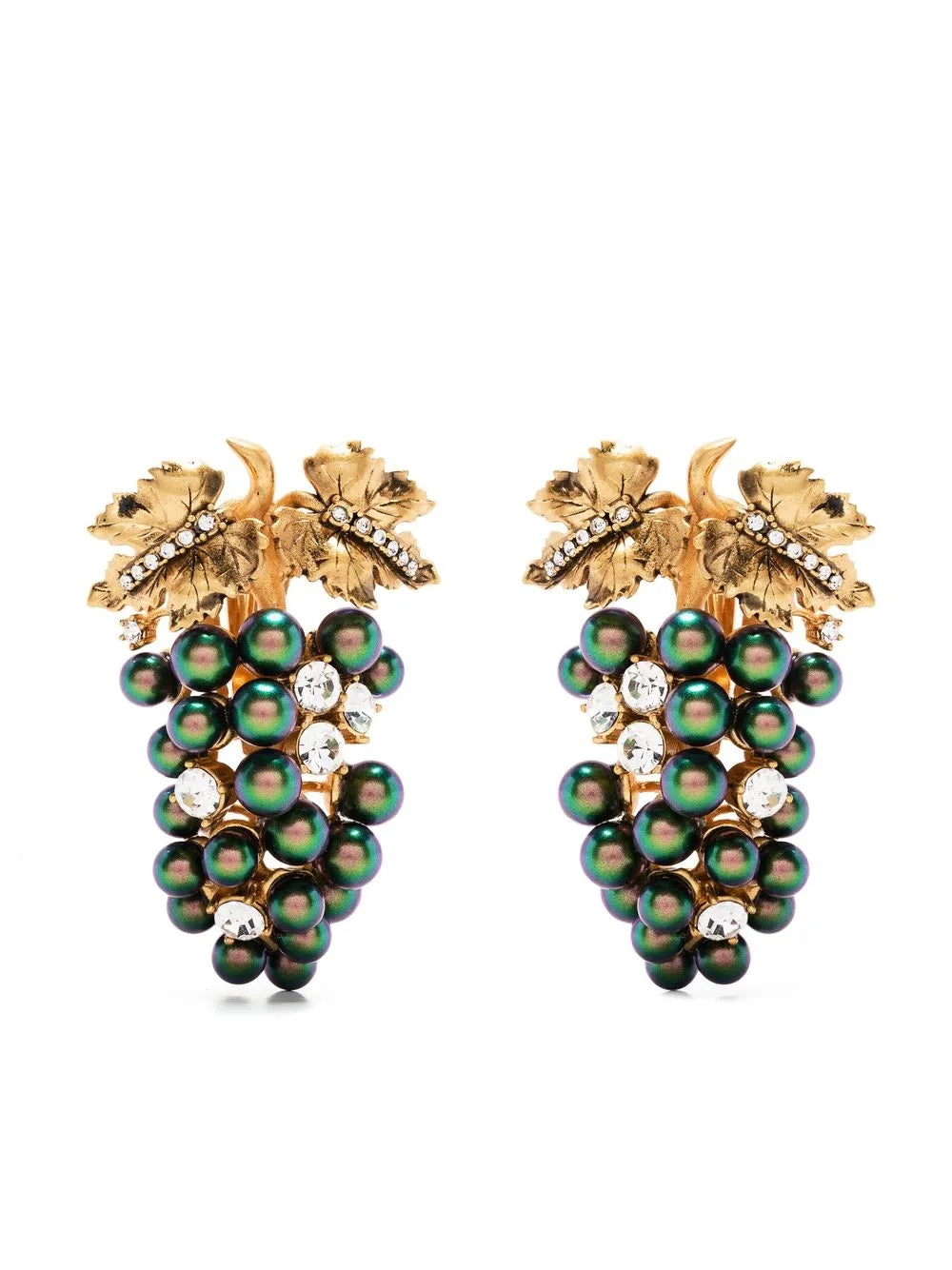 Roberto Cavalli grape crystal embellished earrings