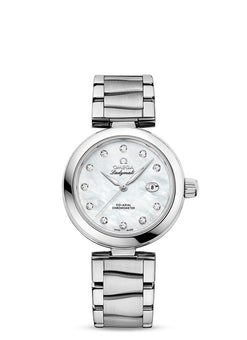 omega de ville ladymatic stainless steel & diamonds lady's watch_3