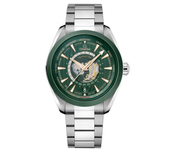 omega seamaster aqua terra gmt chronometer stainless steel & ceramic men's watch