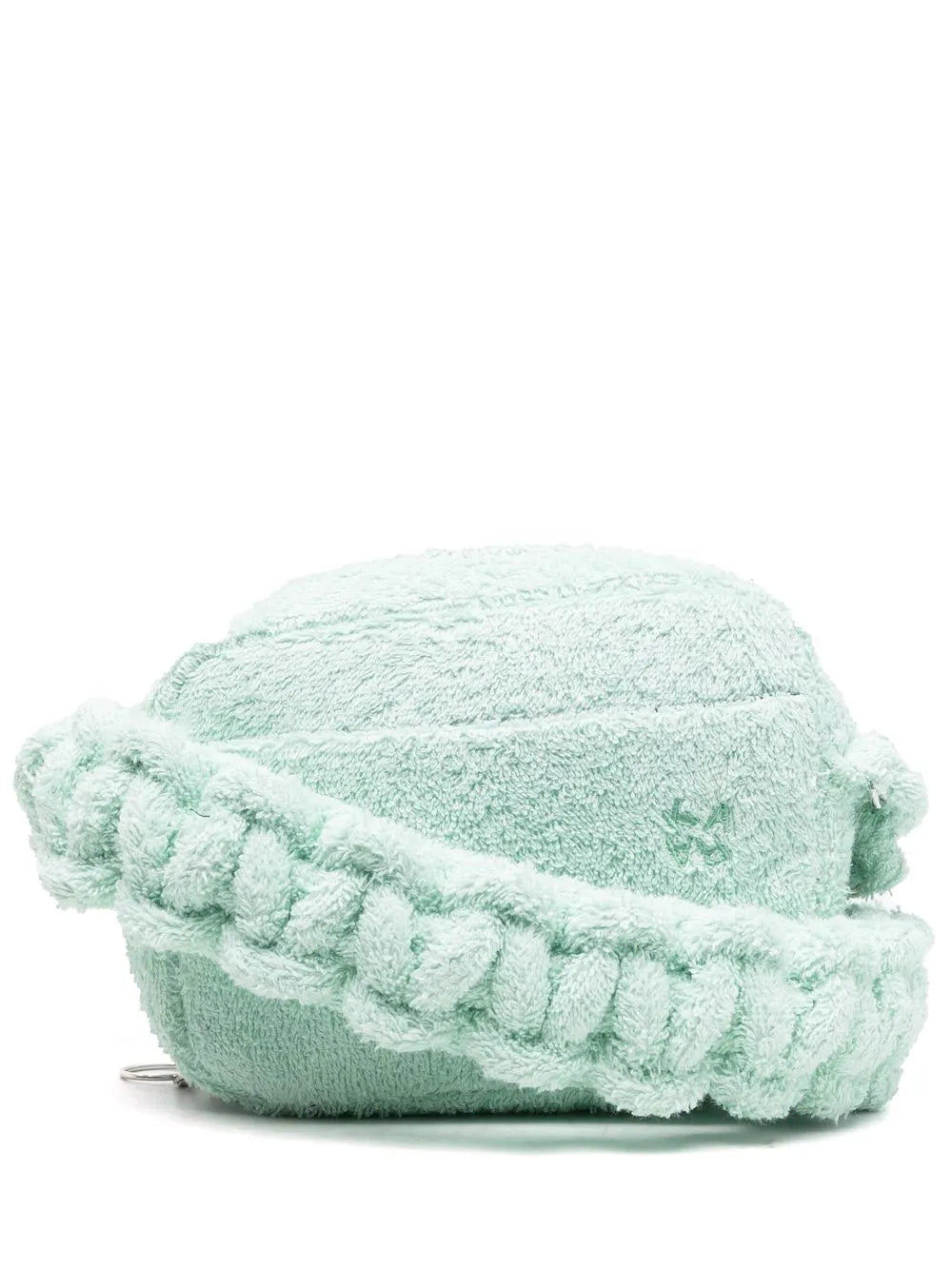 Kara terry embroidered logo shoulder bag