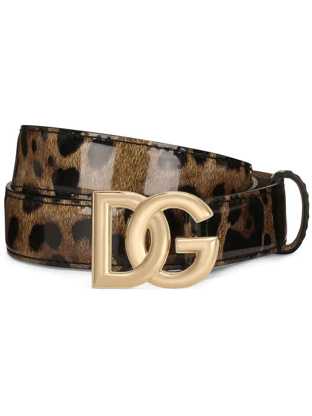 Dolce & Gabbana KIM DOLCE&GABBANA DG logo leopard print belt