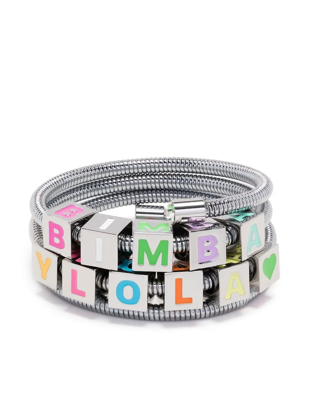 Bimba y Lola coil chain logo bracelet