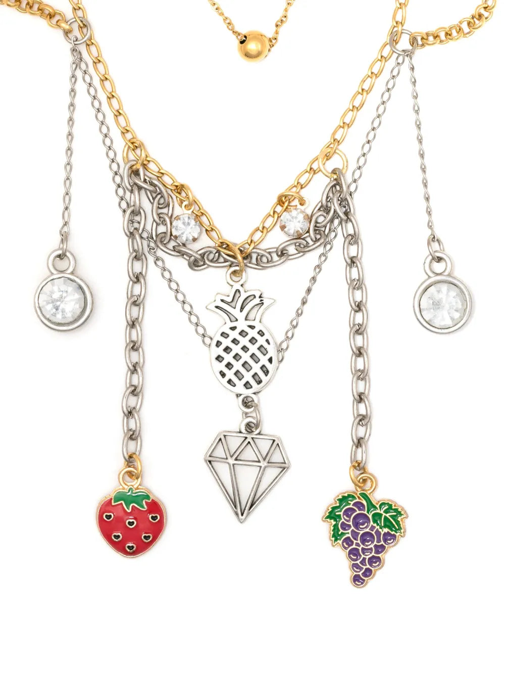 Amir Slama charm detail multi chain necklace