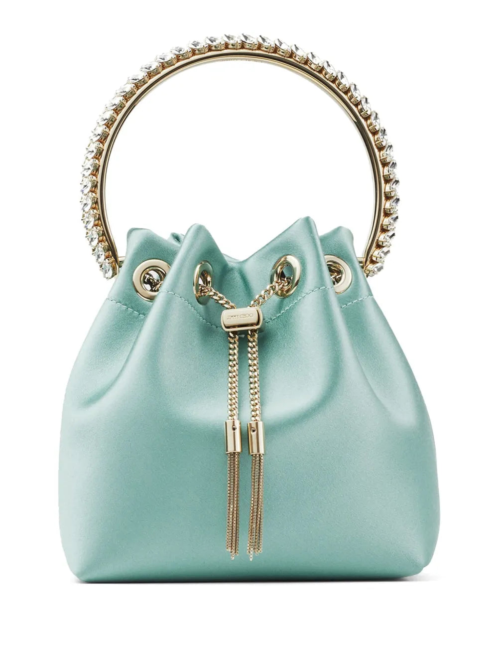 Jimmy Choo Bon Bon crystal handle bucket bag