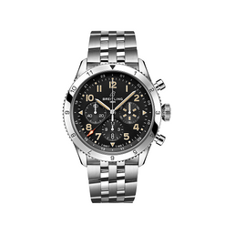 breitling super avi chrongraph gmt stainless steel men's watch