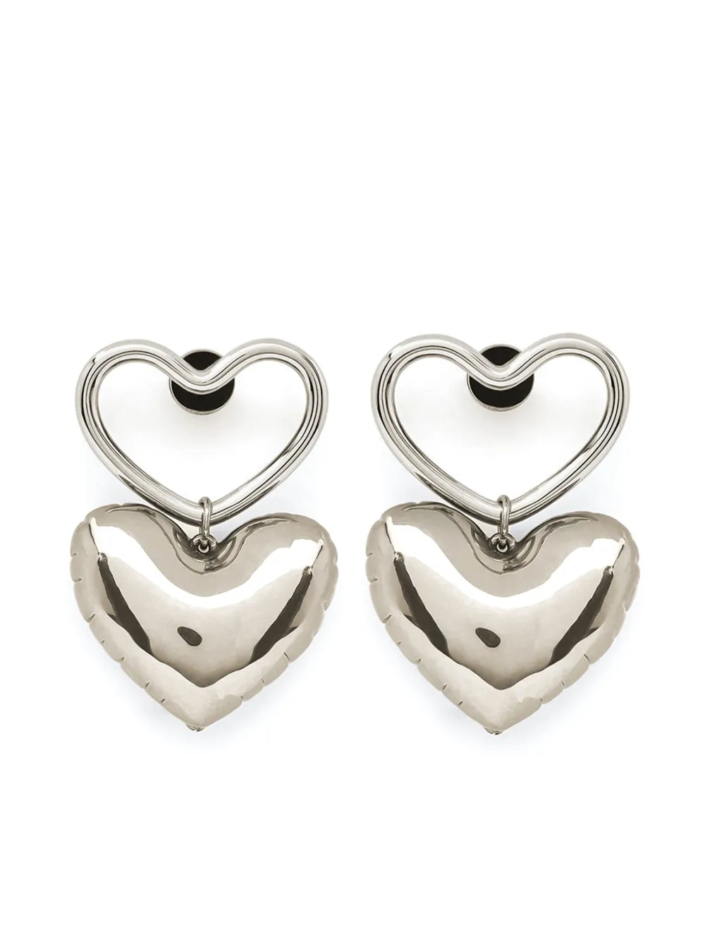 Nina Ricci Blow Up heart charm earrings
