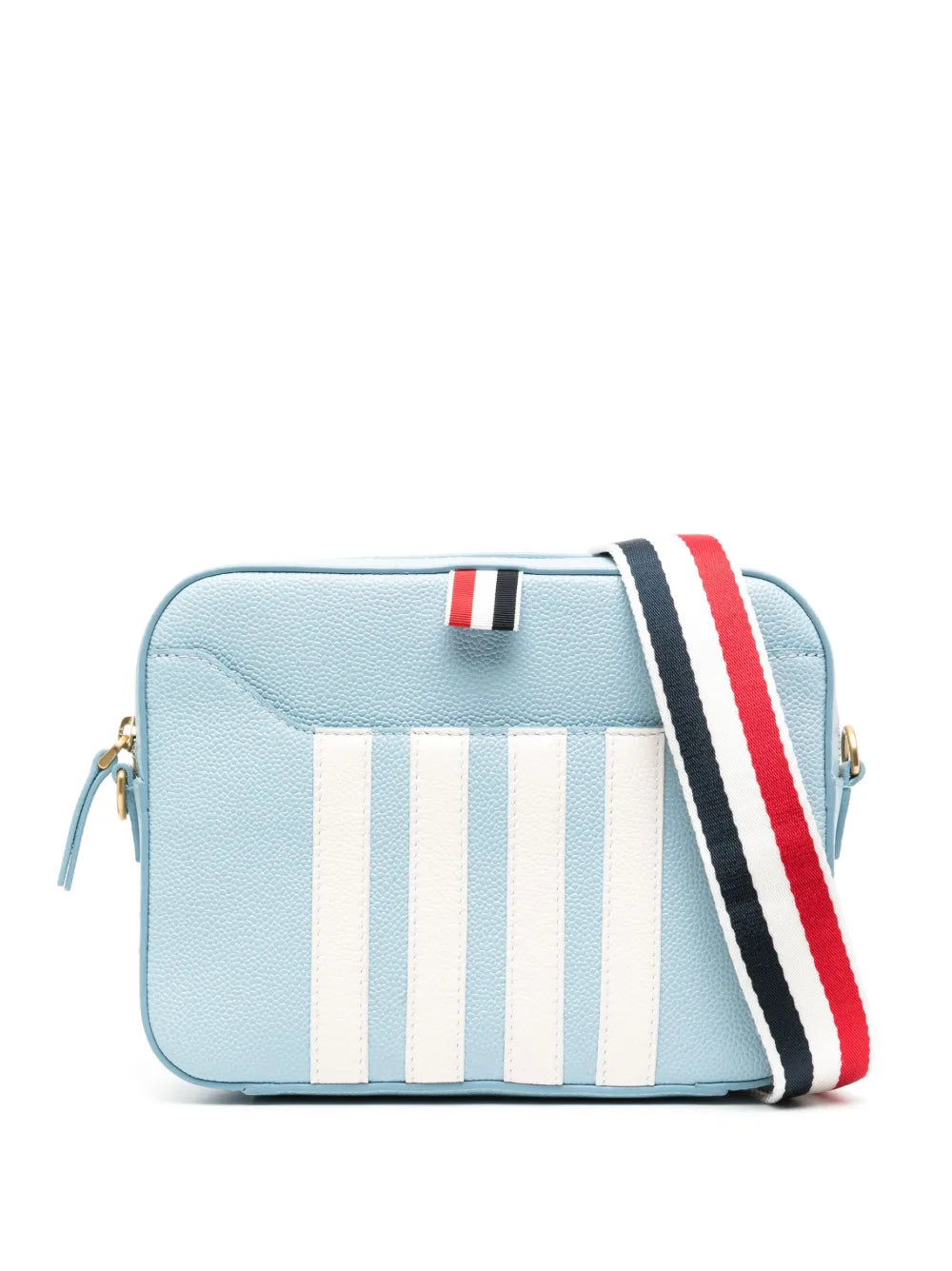 Thom Browne 4 Bar pebbled leather camera bag