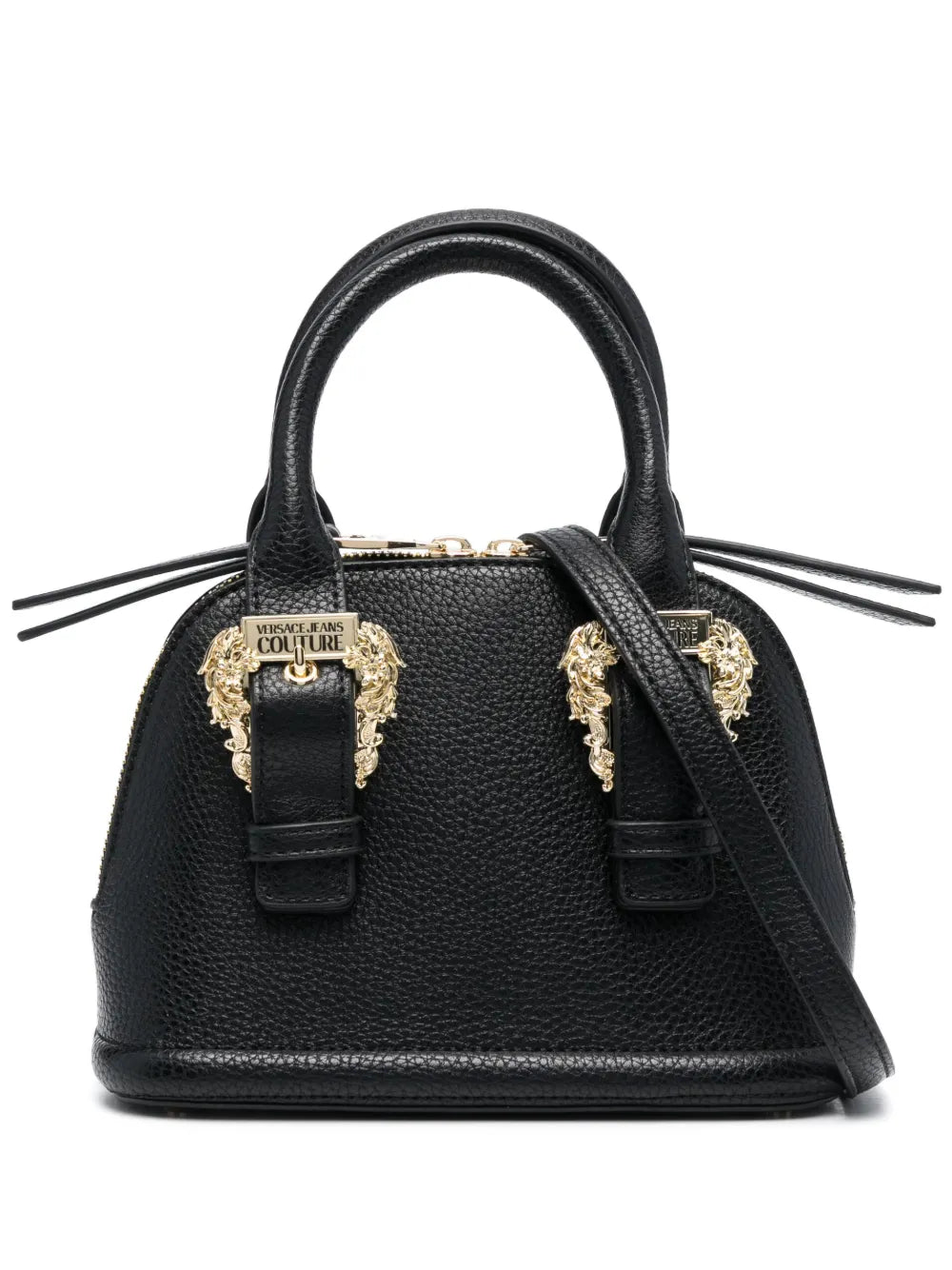 Versace Jeans Couture Baroque buckle faux leather tote bag