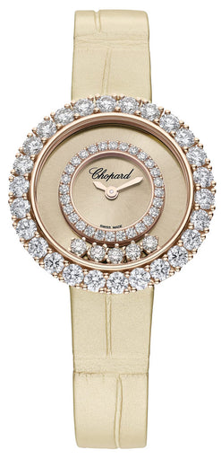 chopard happy diamonds 18kt rose gold lady's watch