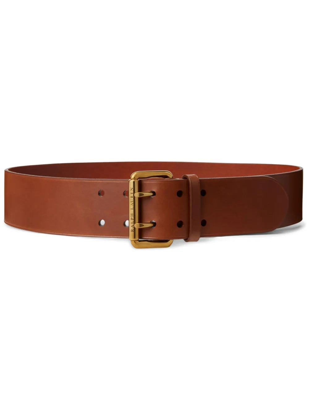 Ralph Lauren Collection logo engraved leather belt