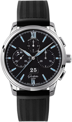 glashutte original senator chronograph panorama date stainless steel men's watch_11