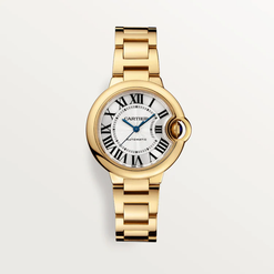 cartier ballon bleu 18k yellow gold lady's watch