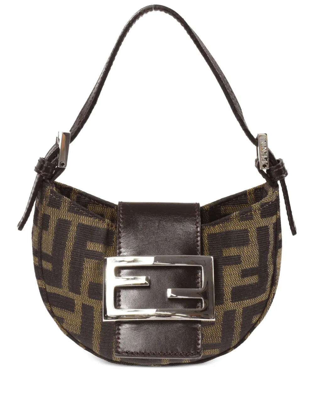 Fendi 1990 2000 Zucca mini FF plaque handbag