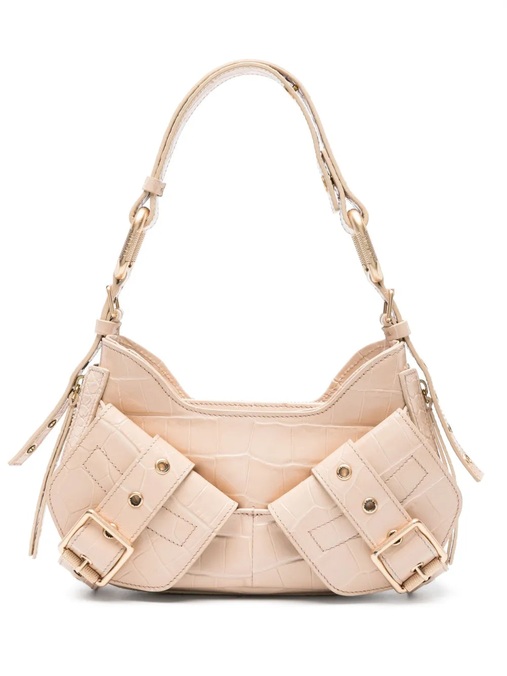 BIASIA Y2K crocodile embossed leather shoulder bag