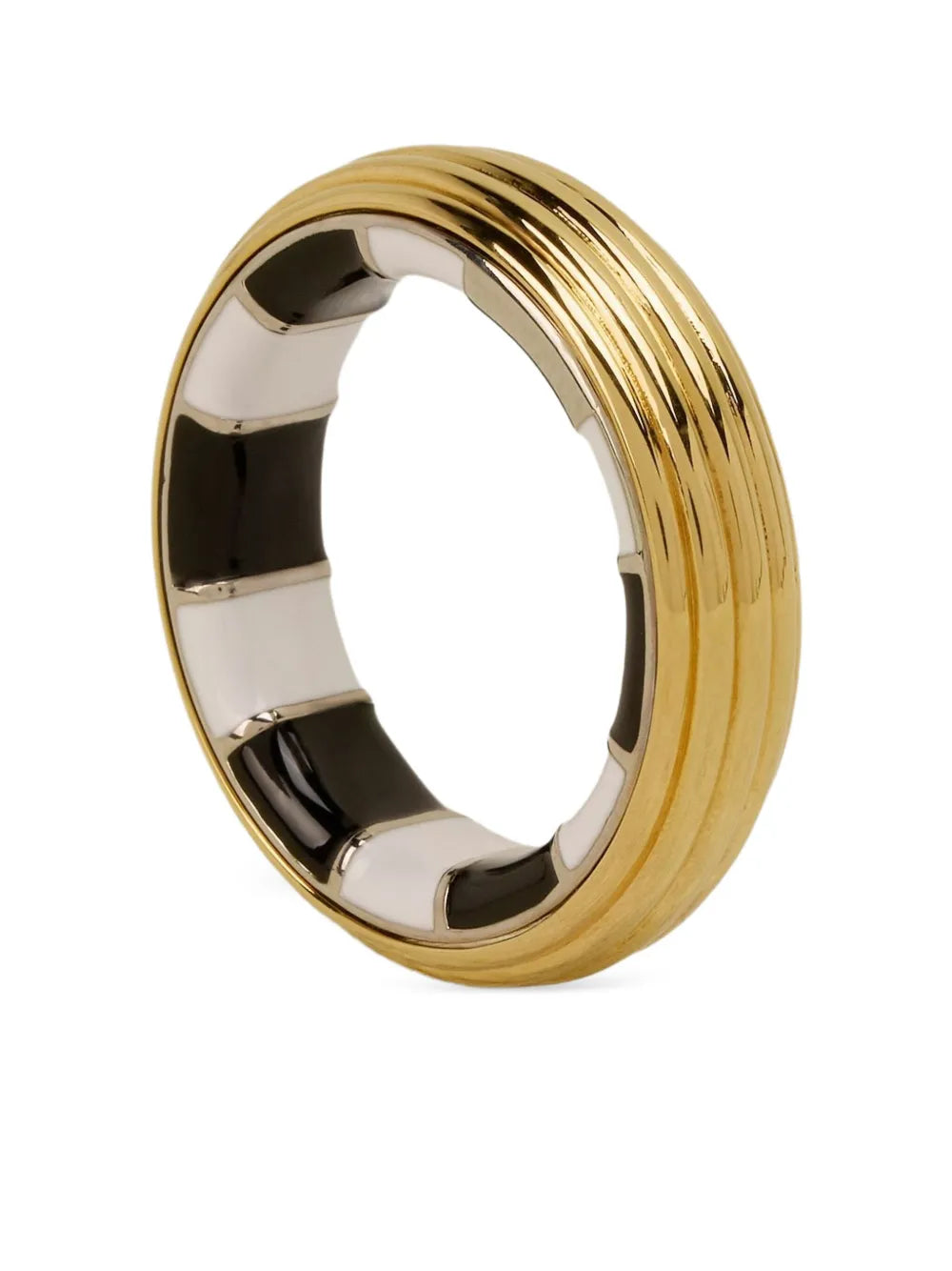 AMI Paris Lineami ribbed ring