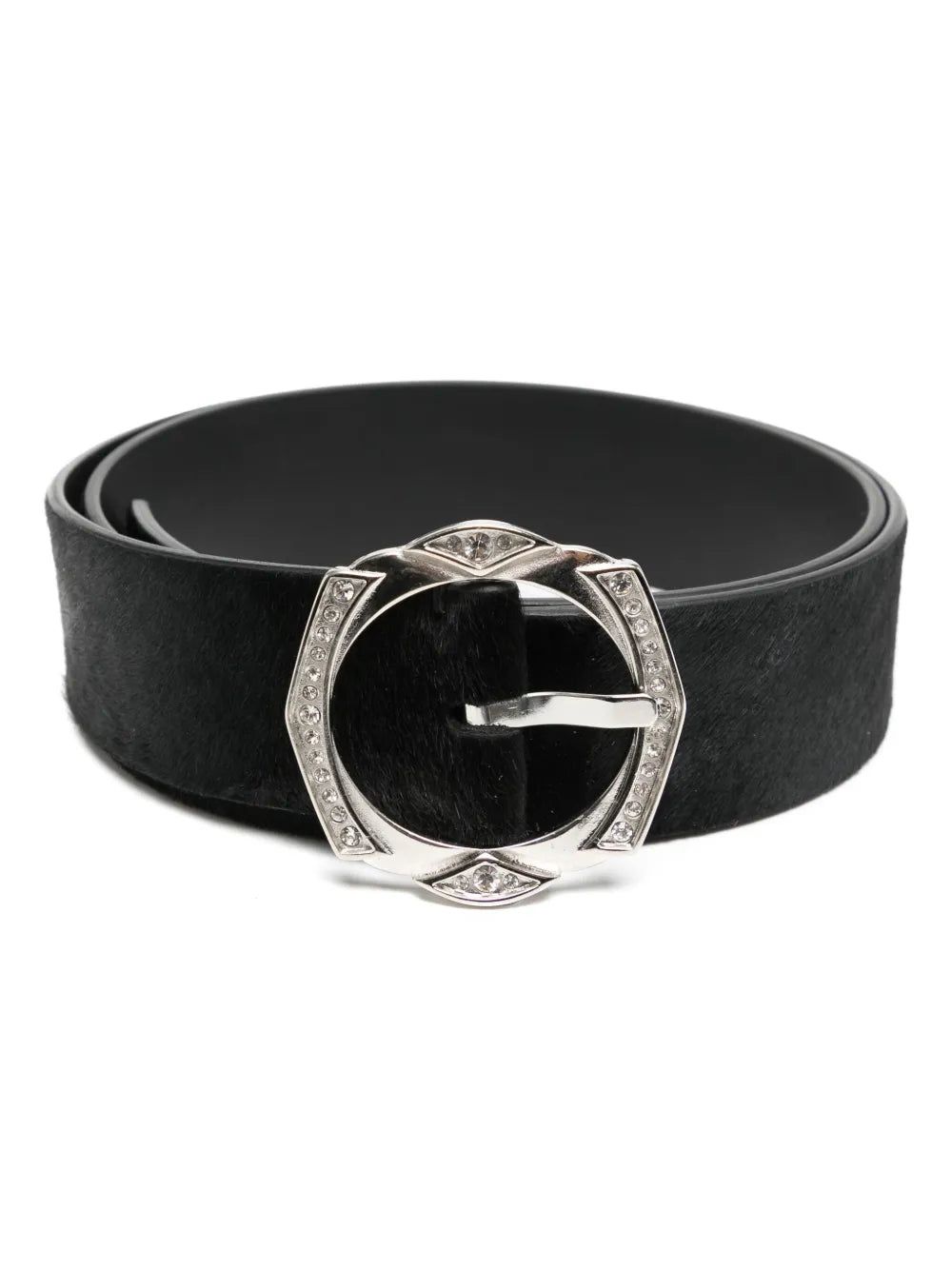 Madison.Maison crystal embellished leather belt
