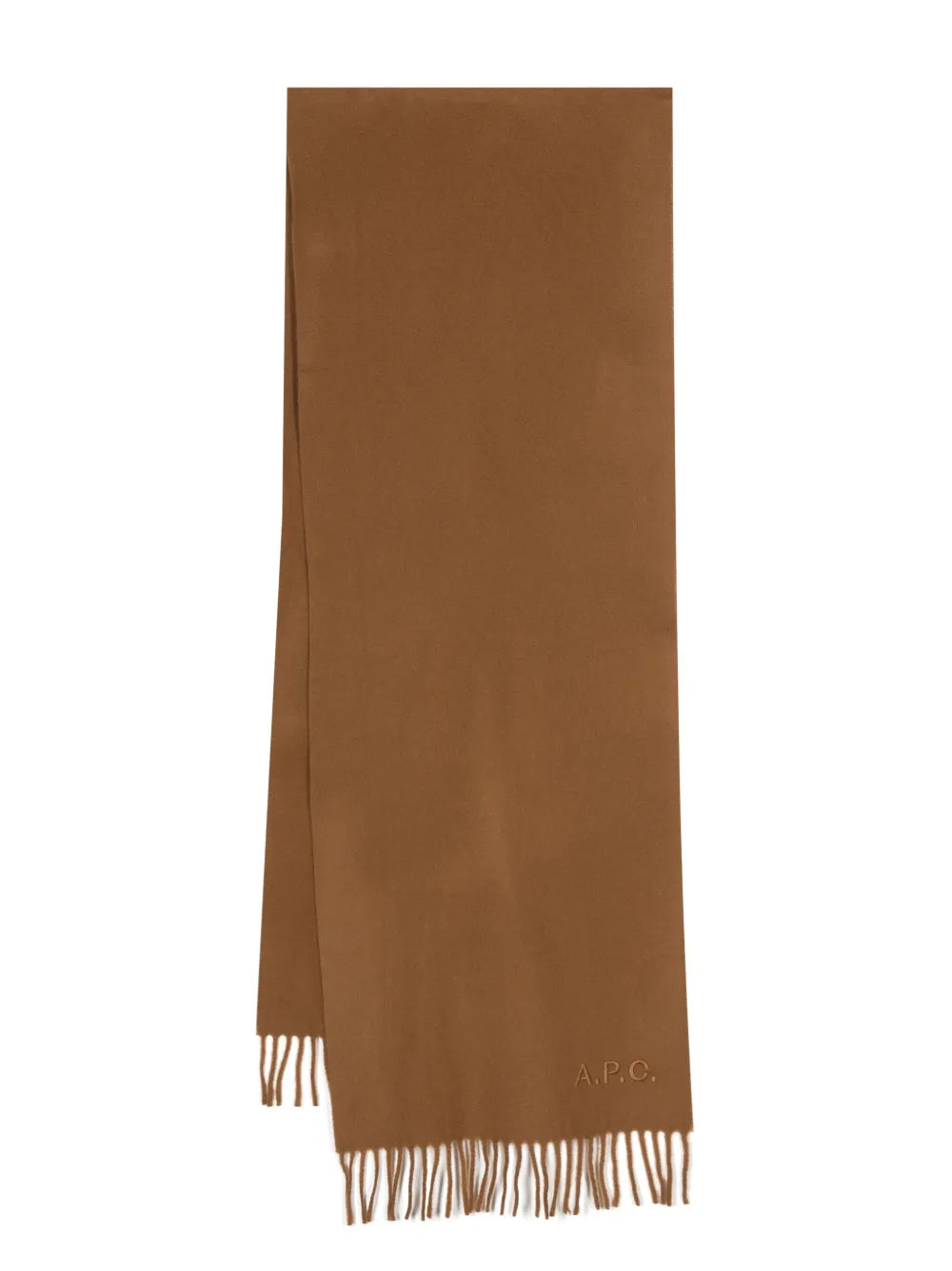 A.P.C. logo embroidered wool scarf